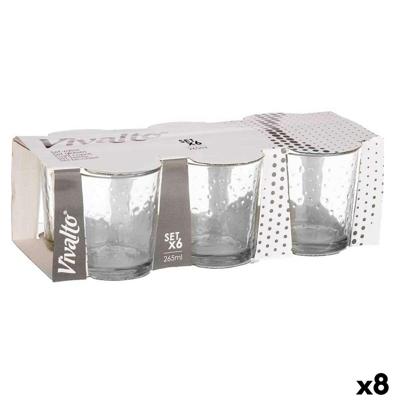 Glazenset Vivalto Transparant Glas Punten 265 ml (8 Stuks)