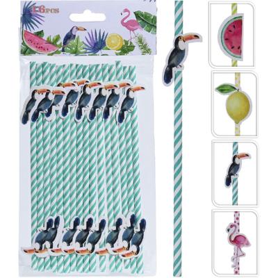 Basic Papieren rietjes met figuur