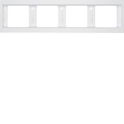 Berker K.1 afdekraam 4-voudig horizontaal polarwit