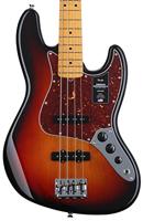 Fender American Professional II Jazz Bass 3-Tone Sunburst MN elektrische basgitaar met koffer - thumbnail
