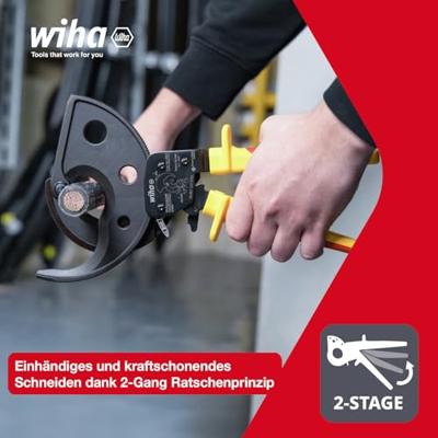Wiha 46675 Kabelsnijder Geschikt voor (striptechniek) Aluminium- en koperkabel, een- en meerdraads 62 mm 500 mm²