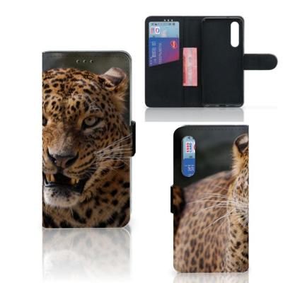 Xiaomi Mi 9 SE | Telefoonhoesje | Met pasjeshouder | Luipaard