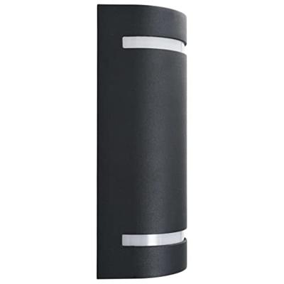 VidaXL Buitenwandlampen 2 st 35 w halfrond zwart