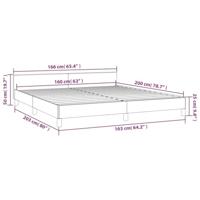 Bedframe zonder matras 160x200 cm fluweel zwart - thumbnail