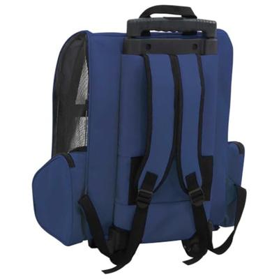 VidaXL Huisdierentrolley inklapbaar blauw
