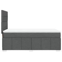 Boxspring met matras stof donkergrijs 90x200 cm - thumbnail