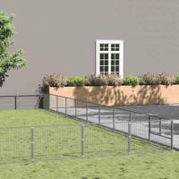 Hondenkennel 100 m² staal zilverkleurig - thumbnail