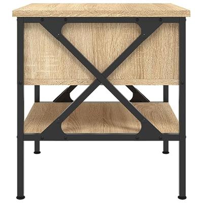 Nachtkastje 40x42x45 cm bewerkt hout sonoma eikenkleurig