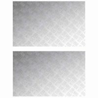 VidaXL Trap tread rechthoekig 2 pcs zilver 80 x 50 cm aluminium - thumbnail