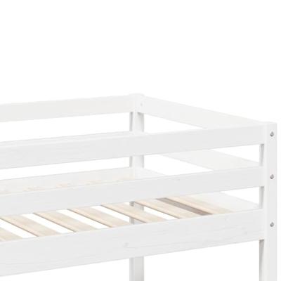 Stapelbed massief grenenhout wit 90x200 cm