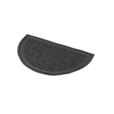 TRIXIE SCHOONLOOPMAT VOOR KATTENBAKKEN HALFROND PVC ANTRACIET 41X25 CM 2 ST