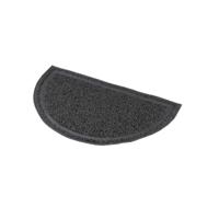 TRIXIE SCHOONLOOPMAT VOOR KATTENBAKKEN HALFROND PVC ANTRACIET 41X25 CM 2 ST - thumbnail