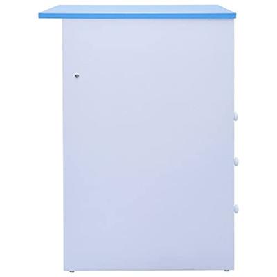 Kindertekentafel/-bureau kantelbaar blauw en wit - thumbnail