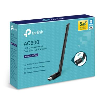 TP-Link Archer T2U Plus Wifi adapter Zwart - thumbnail