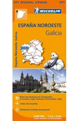 Michelin Wegenkaart 571 Spanje Noordwest - Galicia (Paperback) Michelin Wegenkaart 571 Spanje Noordwest - Galicia (Paperback)