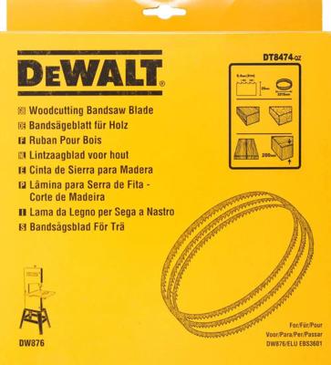 DeWalt Accessoires Lintzaagblad, 2215x20x0,6mm, 4TPI, langszagen van hout en kunststof (t.b.v. DW876) - DT8474-QZ DeWalt Accessoires Lintzaagblad, 2215x20x0,6mm, 4TPI, langszagen van hout en kunststof (t.b.v. DW876) - DT8474-QZ
