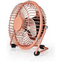 Metalen Miniventilator | Diameter 10 cm | USB-Voeding | Oudroze - thumbnail