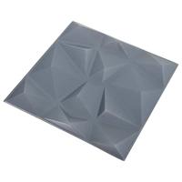 24 st Wandpanelen 3D 6 m 50x50 cm diamantgrijs - thumbnail