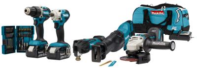 Makita DLX5068TX1 Accu Combiset 5-delig 18V 5.0Ah in Tas