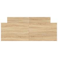 Bedframe met hoofd- en voeteneinde sonoma eikenkleur 135x190 cm - thumbnail