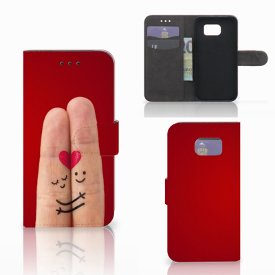 Samsung Galaxy S6 Edge Wallet Case met Pasjes Liefde - Origineel Romantisch Cadeau Samsung Galaxy S6 Edge Wallet Case met Pasjes Liefde - Origineel Romantisch Cadeau
