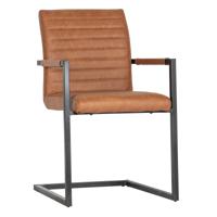 WOOOD Eetkamerstoel 'Bas' kleur Cognac - thumbnail