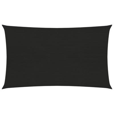 VidaXL Zonnezeil 160 g/m² 5x8 m hdpe zwart