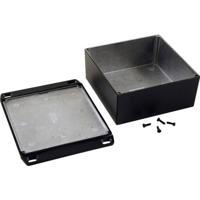 Hammond Electronics 1590WKKFLBK Universele behuizing 125 x 125 x 57 Aluminium Zwart 1 stuk(s) - thumbnail