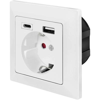 LogiLink PA0262 Stopcontact (onderbouw) Met USB-laaduitgang, Aanraakbeveiliging Wit LogiLink PA0262 Stopcontact (onderbouw) Met USB-laaduitgang, Aanraakbeveiliging Wit