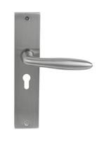 Deurklink Luno massief op langschild PC55 - thumbnail