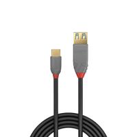 LINDY 36895 USB-kabel USB 3.2 Gen1 USB-A bus, USB-C stekker 0.15 m Zwart Afgeschermd (drievoudig) - thumbnail