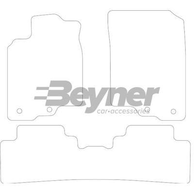 Velours Automatten passend voor Honda Insight 2009- 3-delig HL1244003