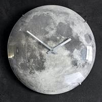 NeXtime ne-3164 wandklok dia. 35 cm, bol glas, &apos;blauw moon dome&apos; - thumbnail