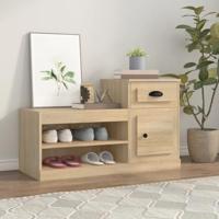 VidaXL Schoenenkast 100x42x60 cm bewerkt hout sonoma eikenkleurig - thumbnail