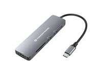 Conceptronic DONN11G laptop dock & poortreplicator Bedraad USB 3.2 Gen 1 (3.1 Gen 1) Type-C Grijs - thumbnail