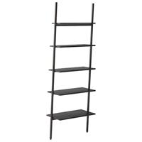 Ladderrek met 5 schappen 64x34x185,5 cm zwart - thumbnail