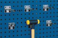 Bott Dubbele haak | diepte 25 mm verzinkt | d. 6 mm | passend voor geperforeerde platen | 5 stuks in zak - 14002037 14002037 - thumbnail