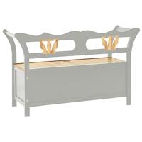 Bankje 107x45x75,5 cm massief vurenhout grijs - thumbnail