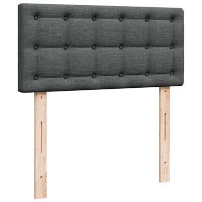 Boxspring met matras stof donkergrijs 120x200 cm