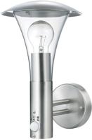 Wandlamp Buiten 60 W Incl. Bewegingssensor Geborsteld Staal - thumbnail