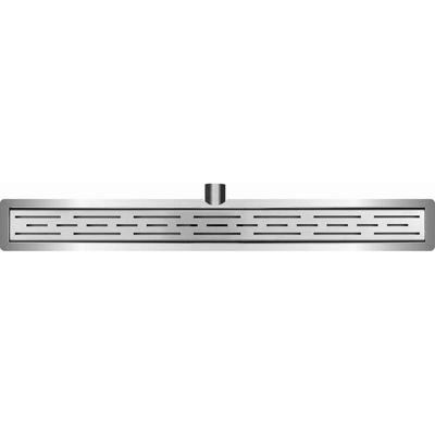 Wiesbaden RVS Douchegoot met Flens en Rooster - 100x7 cm