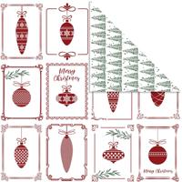 Vivi Gade Design papier, kerstballen en kerstbomen, vel 30,5x30,5 cm, 180 gr, 5 vel/ 1 doos - thumbnail