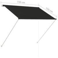 VidaXL Luifel uittrekbaar 150x150 cm antraciet - thumbnail