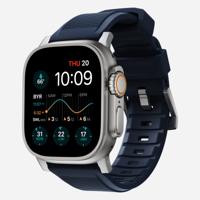 Nomad Rugged Strap Apple Watch (Ultra) 42mm / 44mm / 45mm / 49mm Atlantic Blue Connector Silver - thumbnail