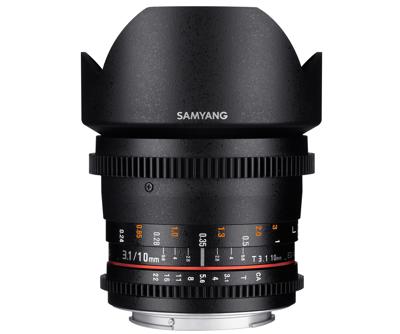 Samyang 10mm T3.1 VDSLR ED AS NCS CS II SLR Ultra-groothoeklens Zwart Samyang 10mm T3.1 VDSLR ED AS NCS CS II SLR Ultra-groothoeklens Zwart