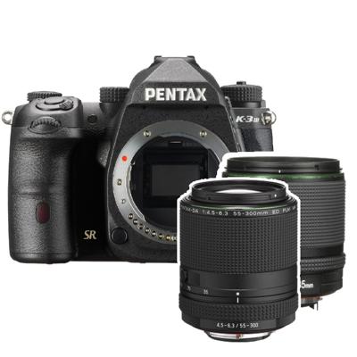 Pentax K-3 Mark III zwart + 18-135mm + 55-300mm