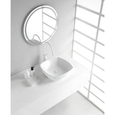 Wiesbaden Plaza Waskom Vierkant - 42x42x13.5cm - Keramiek - Glans Wit