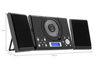 Roxx MC 201 Stereoset AUX, CD, FM Incl. afstandsbediening, Incl. luidspreker, Wekfunctie Zwart - thumbnail