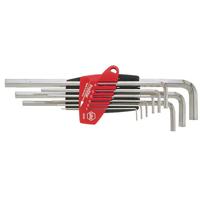 Inbussleutelset haaks in houder vernikkeld 9-delig Wiha 07181 - thumbnail