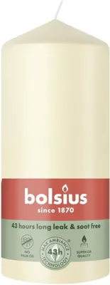 Bolsius stompkaars essentials 6.8x13cm soft pearl